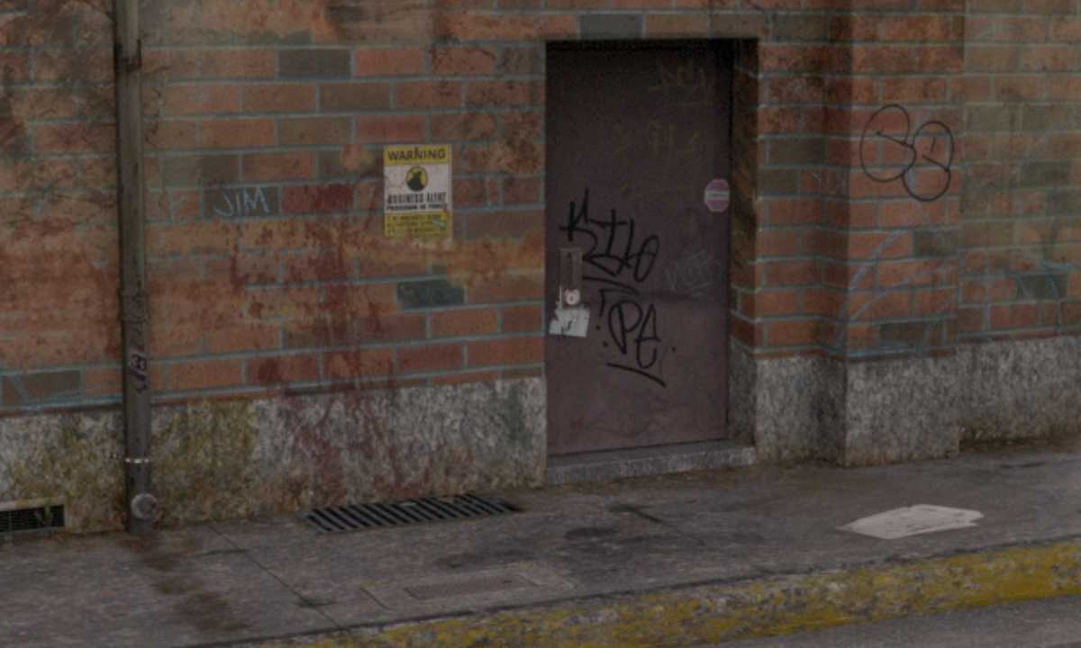Grungy alley render