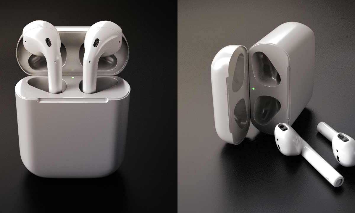 3D render of headphones